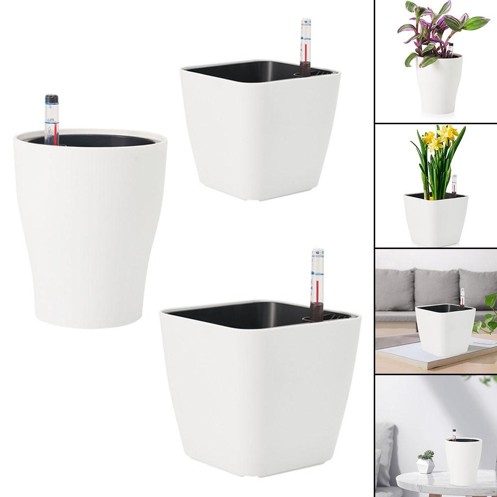 Self Watering Insert - 자동 급수 화분, 정원 허브용 흰색