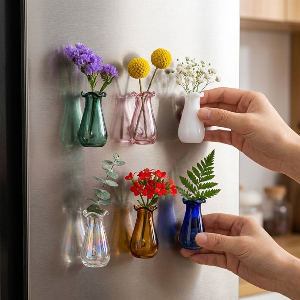 Propagation Station Vase - 6Pcs DIY 3D 미니 꽃병 자석