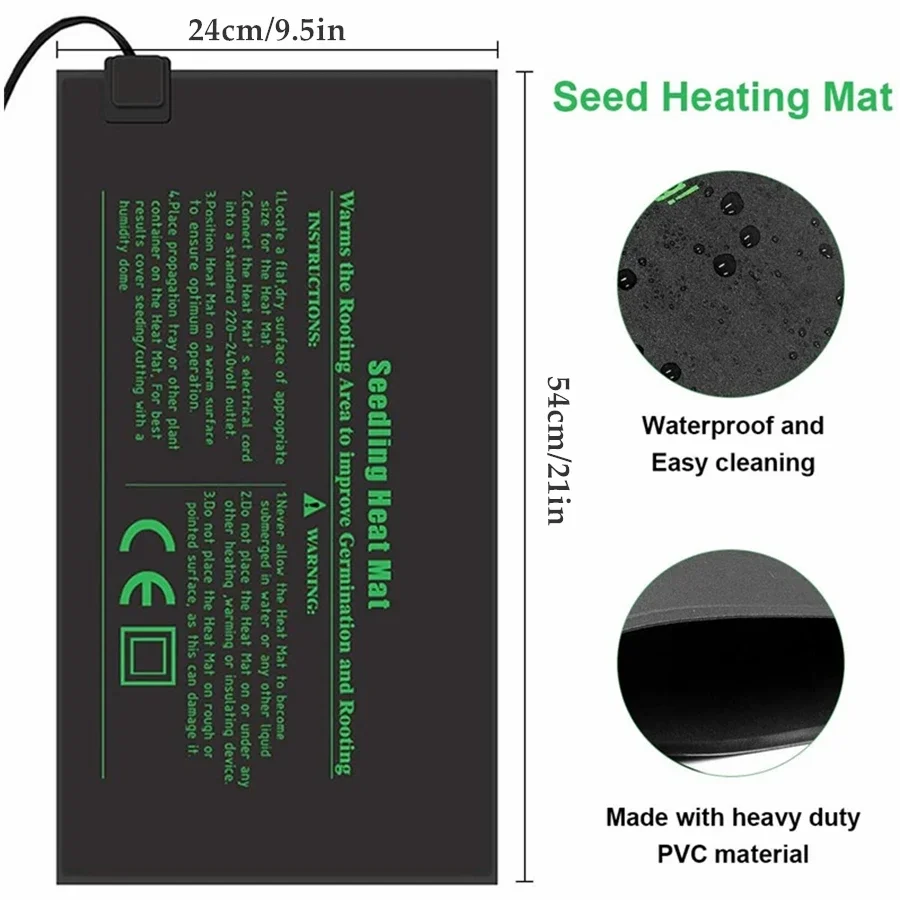 4 크기 220V EU 플러그 묘목 열 매트 방수 수경 - Heat Mat Seedling 리뷰 및 가격