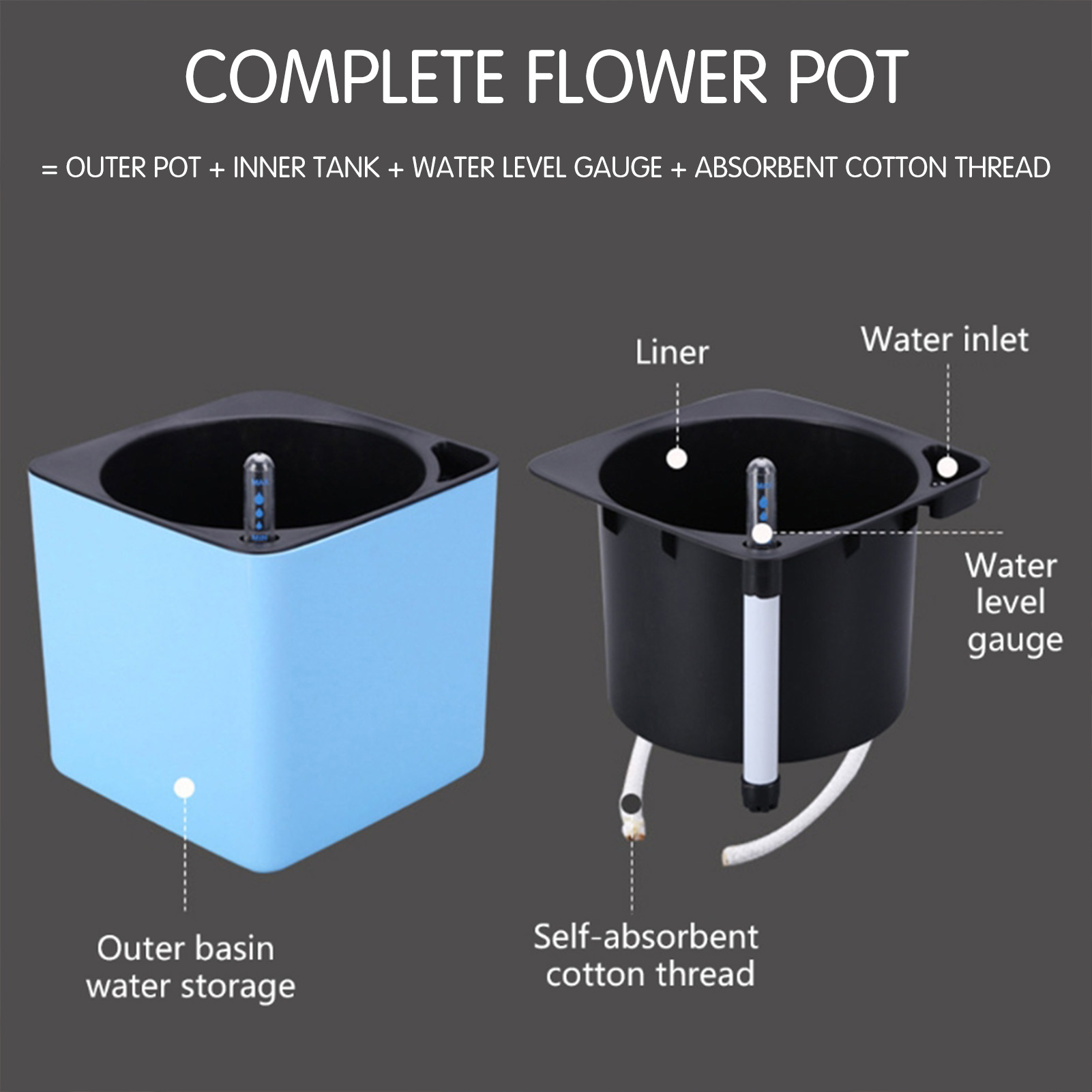 자동 급수 화분, 꽃 화분, 거실 장식 플라스틱 화분, - Self Watering Insert 리뷰 및 가격