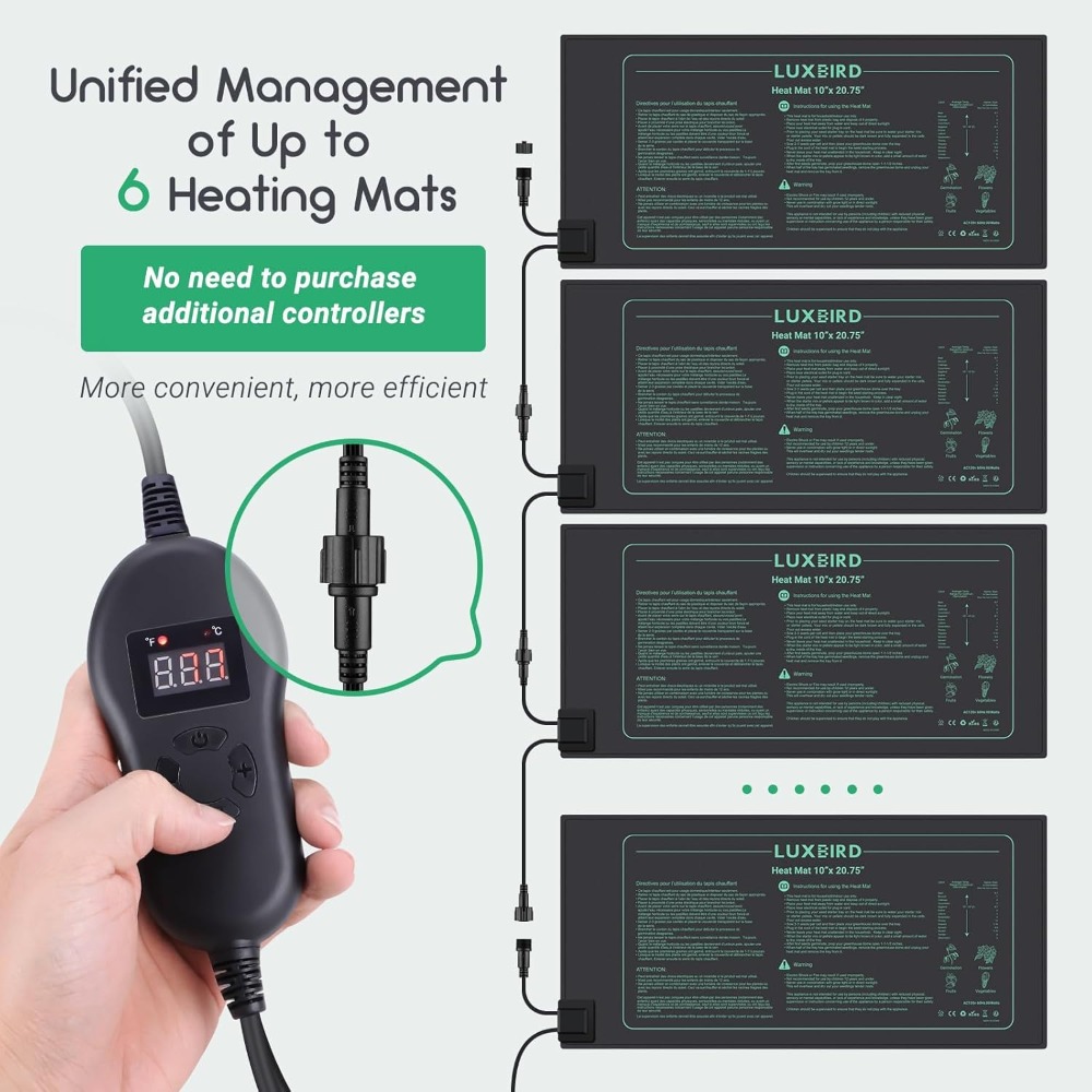 디지털 온도 조절기가 있는 4팩 묶음 묘목 열 매트,  - Heat Mat Seedling 리뷰 및 가격