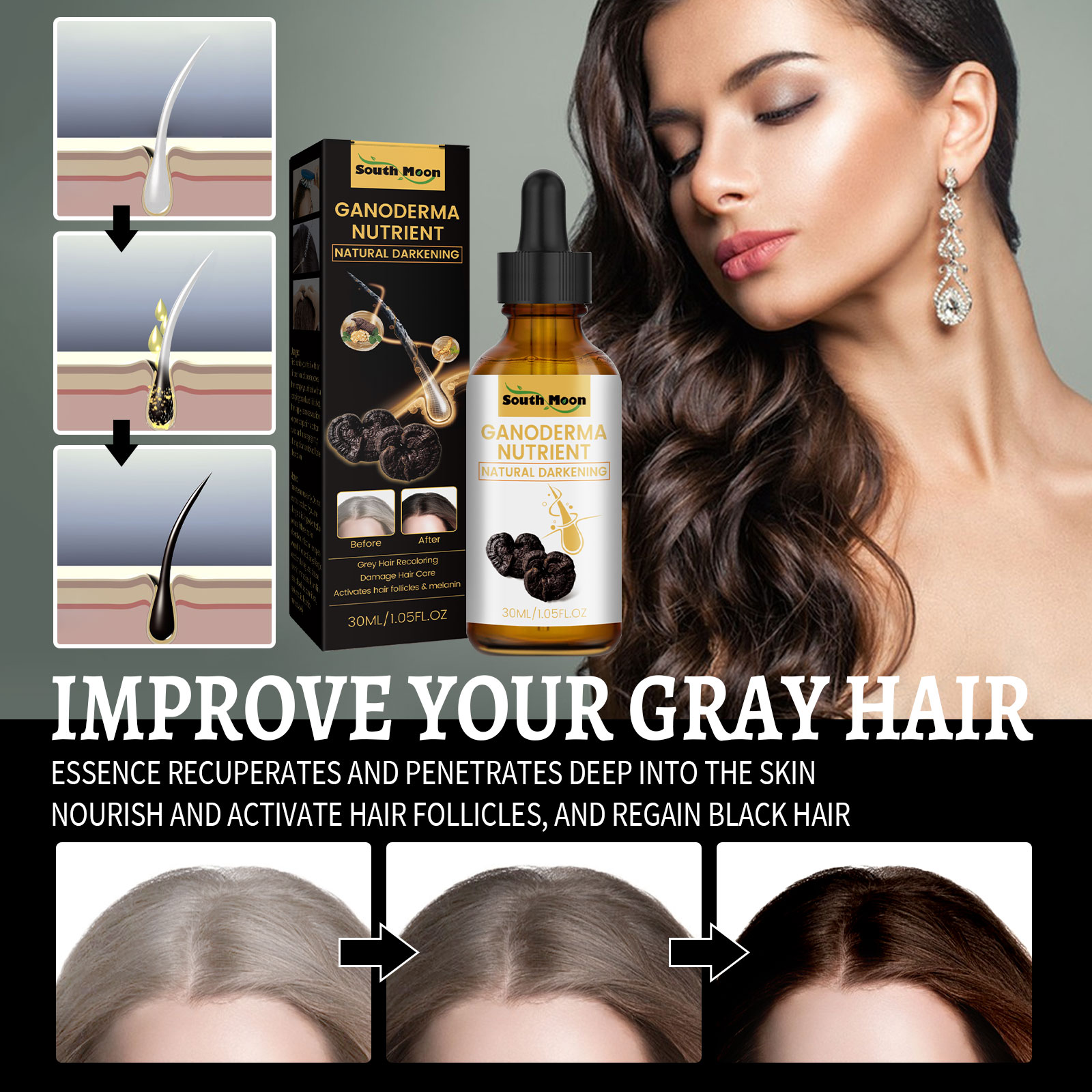 블랙 가노더마 루시덤 헤어 리퀴드 클린 두피 먼지, 탈 - Root Stimulator Liquid 리뷰 및 가격