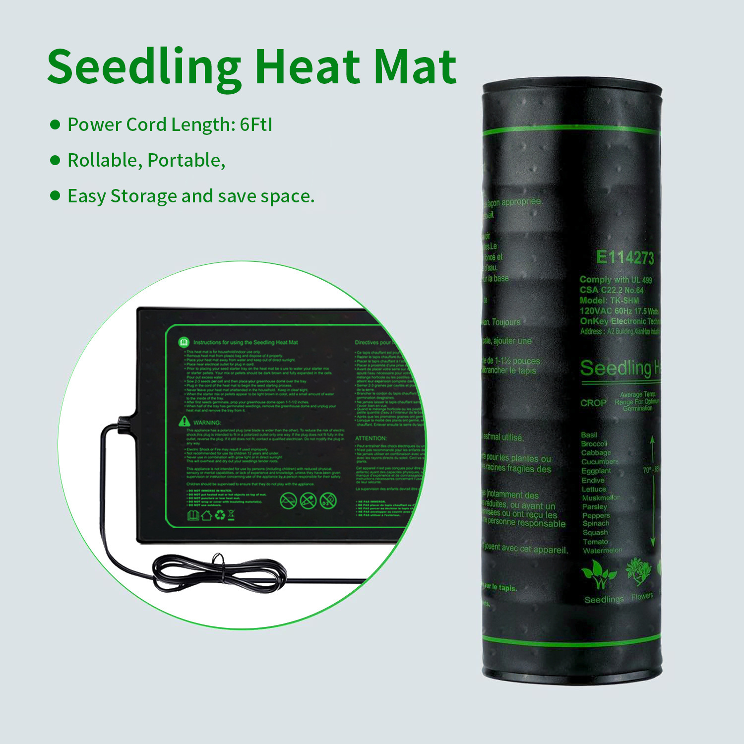 두 개 묶음 20x10인치 묘목 히트 매트 방수 식물  - Heat Mat Seedling 리뷰 및 가격