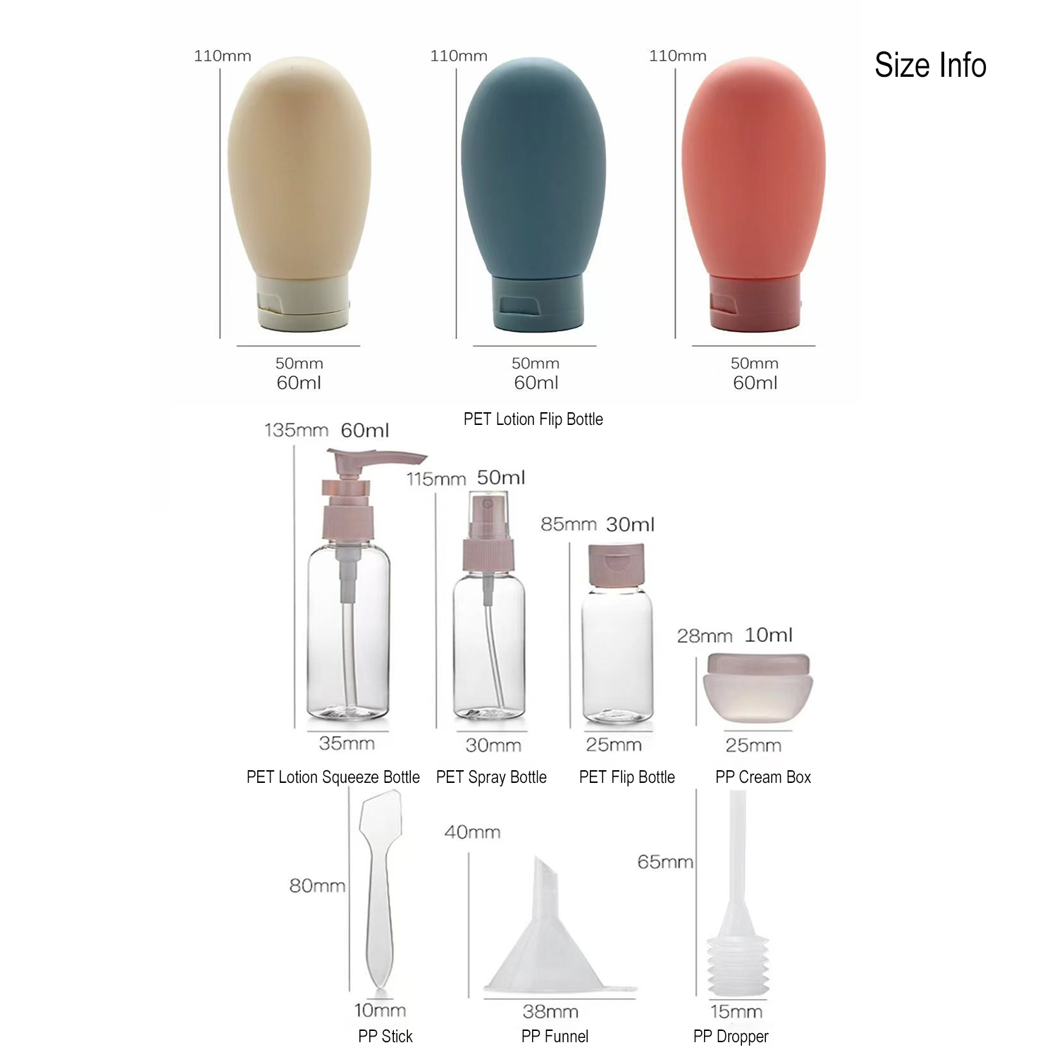 11팩 누수 방지 여행용 병 세트 세면용품 플라스틱 용 - Misting Bottle Fine 리뷰 및 가격