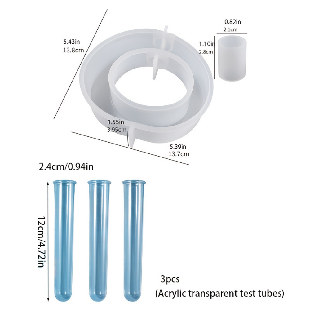 4PCS 꽃병 실리콘 금형 크리스탈 에폭시 수지 수경  - Propagation Station Vase 리뷰 및 가격