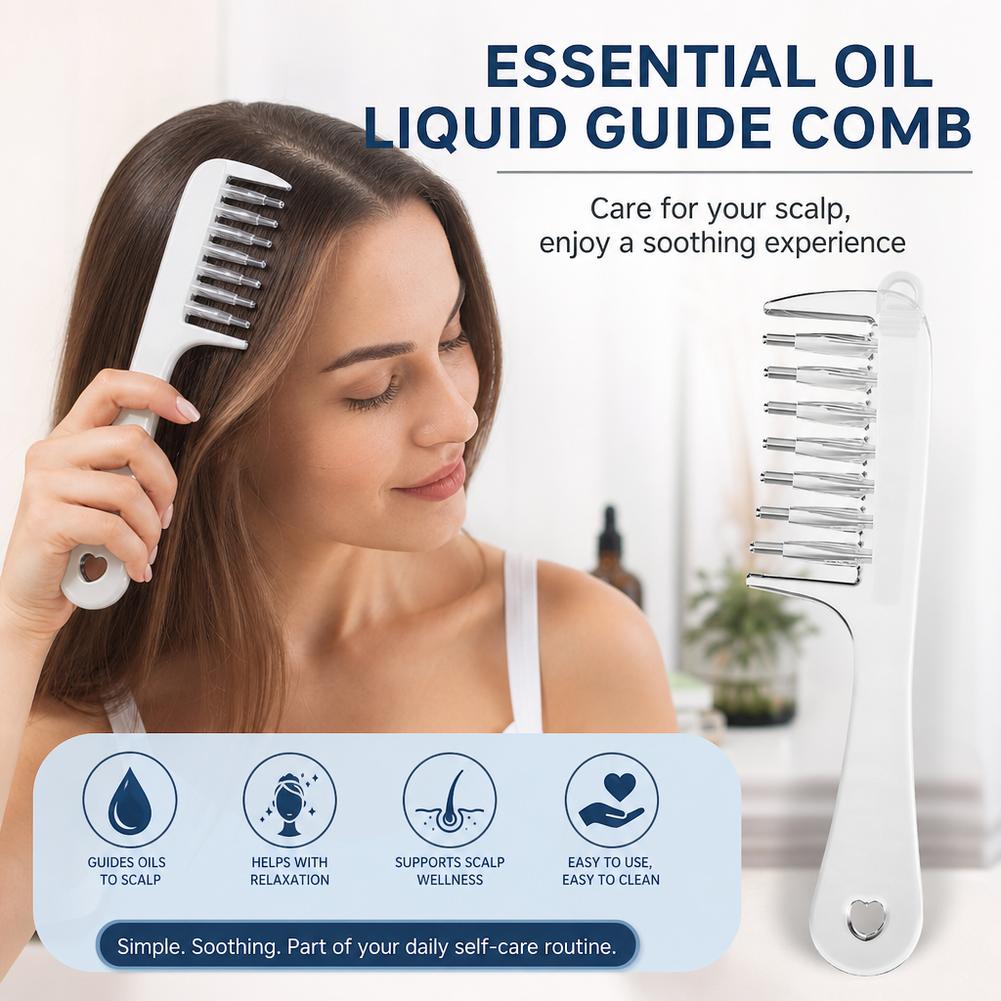 헤어 에센셜 오일 도포용 빗 롤러볼 액체 가이드 빗 두 - Root Stimulator Liquid 리뷰 및 가격